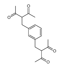 3-[[3-(2-acetyl-3-oxobutyl)phenyl]methyl]pentane-2,4-dione结构式