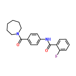 N-[4-(1-Azepanylcarbonyl)phenyl]-2-fluorobenzamide结构式