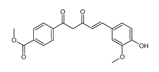 methyl 4-[(E)-1,3-dioxo-5-(4-hydroxy-3-methoxyphenyl)pent-4-enyl]benzoate结构式