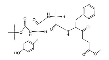 Boc-Tyr-D-Ala-Phe-CH2-CH2-CO-OMe Structure