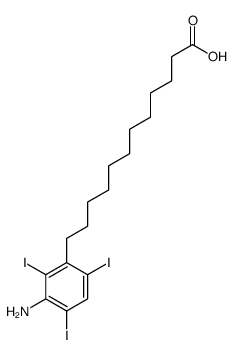 12-(3-amino-2,4,6-triiodophenyl)dodecanoic acid结构式