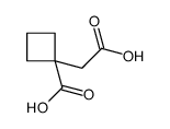 1-(carboxymethyl)cyclobutane-1-carboxylic acid结构式