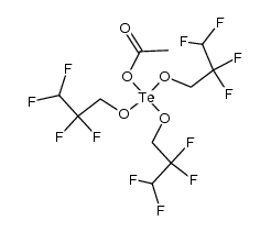 tris(2,2,3,3-tetrafluoropropyloxy)acetoxytellurane Structure