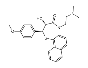 (2S,3S)-2,3-dihydro-3-hydroxy-2-(4-methoxyphenyl)-5-[2-(dimethylamino)ethyl]naphtho[1,2-b][1,4]thiazepin-4(5H)-one Structure