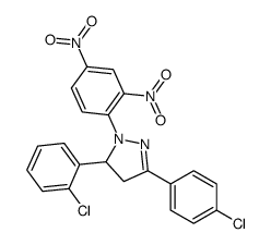 3-(2-chlorophenyl)-5-(4-chlorophenyl)-2-(2,4-dinitrophenyl)-3,4-dihydropyrazole Structure