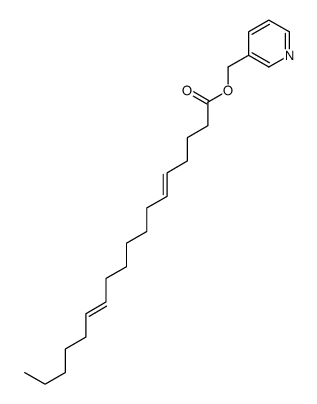 pyridin-3-ylmethyl octadeca-5,12-dienoate结构式