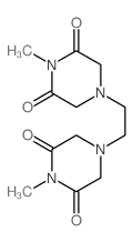 2,6-Piperazinedione,4,4'-(1,2-ethanediyl)bis[1-methyl-结构式