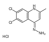 6,7-Dichloro-4-hydrazino-2-methylquinoline hydrochloride结构式