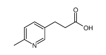 3-(6-甲基吡啶-3-基)丙酸结构式