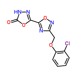 5-{3-[(2-Chlorophenoxy)methyl]-1,2,4-oxadiazol-5-yl}-1,3,4-oxadiazol-2(3H)-one结构式