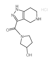 (3-hydroxypyrrolidin-1-yl)-(4,5,6,7-tetrahydro-1H-pyrazolo[4,3-c]pyridin-3-yl)methanone,hydrochloride Structure