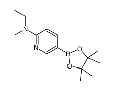 N-ethyl-N-methyl-5-(4,4,5,5-tetramethyl-1,3,2-dioxaborolan-2-yl)pyridin-2-amine结构式