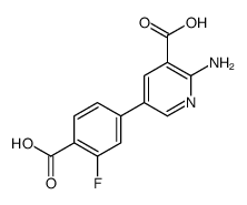 2-amino-5-(4-carboxy-3-fluorophenyl)pyridine-3-carboxylic acid Structure