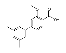 4-(3,5-dimethylphenyl)-2-methoxybenzoic acid结构式