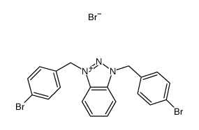 1,3-bis(4-bromobenzyl)-1H-benzo[d][1,2,3]triazol-3-ium bromide Structure