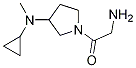 2-AMino-1-[3-(cyclopropyl-Methyl-aMino)-pyrrolidin-1-yl]-ethanone结构式