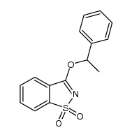 3-(1-phenylethyloxy)-1,2-benzisothiazole 1,1-dioxide Structure