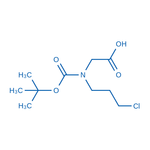 N-(tert-Butoxycarbonyl)-N-(3-chloropropyl)glycine Structure