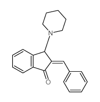 1H-Inden-1-one,2,3-dihydro-2-(phenylmethylene)-3-(1-piperidinyl)-结构式