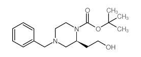 (S)-4-苄基-2-(2-羟基乙基)哌嗪-1-羧酸叔丁酯结构式