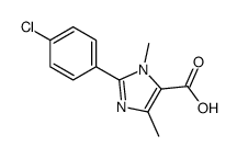 2-(4-CHLOROPHENYL)-1,4-DIMETHYL-1H-IMIDAZOLE-5-CARBOXYLIC ACID结构式