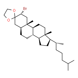 2α-Bromo-5α-cholestan-3-one ethylene acetal结构式