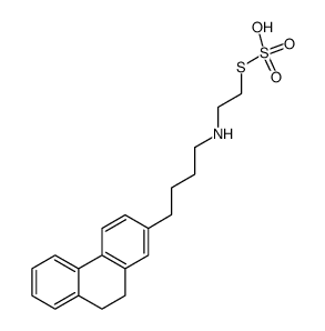 Thioschwefelsaeure-S-(2-<4-(9,10-dihydro-2-phenanthryl)-butylamino>-ethyl)ester Structure