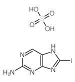 8-iodo-7H-purin-2-amine,sulfuric acid Structure