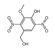 4-Hydroxymethyl-2-methoxy-3,6-dinitro-phenol Structure