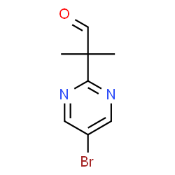 2-(5-Bromo-2-pyrimidinyl)-2-methylpropanal Structure