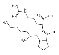 (2S)-2-[[(2S)-1-[(2S)-2,6-diaminohexyl]pyrrolidine-2-carbonyl]amino]-5-(diaminomethylideneamino)pentanoic acid Structure