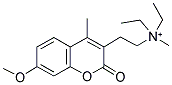 3-[2-(N,N-DIETHYL-N-METHYLAMMONIUM)ETHYL]-7-METHOXY-4-METHYLCOUMARIN IODIDE structure