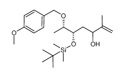 (5S,6S)-5-((tert-butyldimethylsilyl)oxy)-6-((4-methoxybenzyl)oxy)-2-methylhept-1-en-3-ol结构式