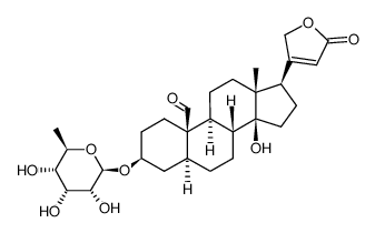 3β-[(6-Deoxy-D-allopyranosyl)oxy]-14β-hydroxy-19-oxo-5α-card-20(22)-enolide Structure