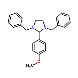 1,3-Dibenzyl-2-(4-methoxyphenyl)imidazolidine结构式