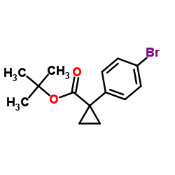 2-Methyl-2-propanyl 1-(4-bromophenyl)cyclopropanecarboxylate Structure