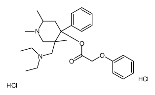 [5-(diethylaminomethyl)-1,2,5-trimethyl-4-phenylpiperidin-4-yl] 2-phenoxyacetate,dihydrochloride Structure