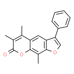 5,6,9-trimethyl-3-phenylfuro[3,2-g]chromen-7-one Structure