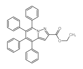 Pyrazolo[1,5-a]pyridine-2-carboxylicacid, 4,5,6,7-tetraphenyl-, ethyl ester结构式