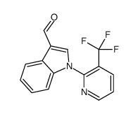 1-[3-(trifluoromethyl)pyridin-2-yl]indole-3-carbaldehyde结构式