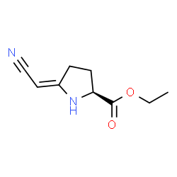 L-Proline, 5-(cyanomethylene)-, ethyl ester (9CI) Structure