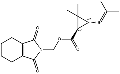 N-(3,4,5,6-Tetrahydrophthalimido)-methyl-D-1-cis,transchrysanthemate结构式