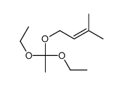 1-(1,1-diethoxyethoxy)-3-methylbut-2-ene结构式