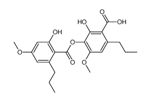 2-Hydroxy-3-[(2-hydroxy-4-methoxy-6-propylbenzoyl)oxy]-4-methoxy-6-propylbenzoic acid结构式