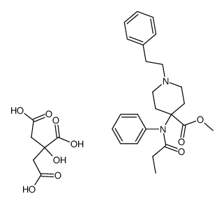 4-(methoxycarbonyl)-1-phenethyl-4-(N-phenylpropionylamino)piperidinium dihydrogen citrate Structure