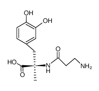 β-alanyl-α-methyl-L-dopa结构式