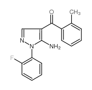 (5-amino-1-(2-fluorophenyl)-1h-pyrazol-4-yl)(o-tolyl)methanone结构式