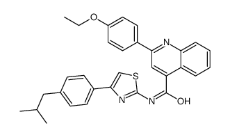 2-(4-ethoxyphenyl)-N-[4-[4-(2-methylpropyl)phenyl]-1,3-thiazol-2-yl]quinoline-4-carboxamide Structure