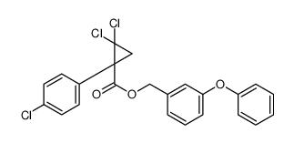 (3-phenoxyphenyl)methyl 2,2-dichloro-1-(4-chlorophenyl)cyclopropane-1-carboxylate Structure