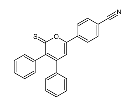 4-(4,5-diphenyl-6-sulfanylidenepyran-2-yl)benzonitrile结构式